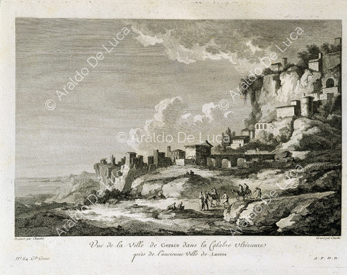 Veduta della città di Gerace in Calabria vicino all'antica città di Locri
