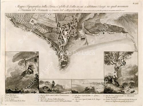 Mappa della terra e del castello di Scilla