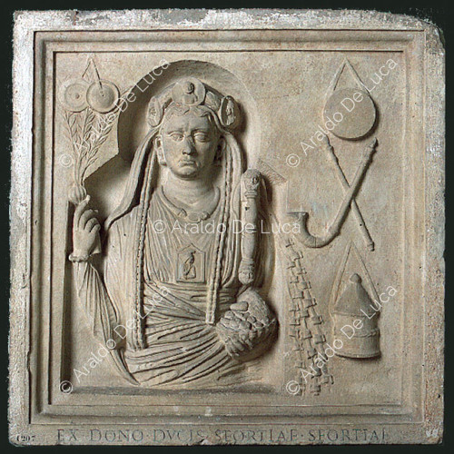 Objects for the cult of Cybele, relief