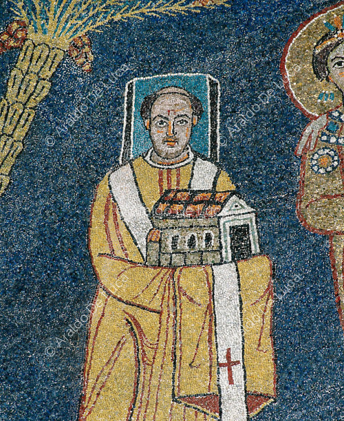 St. Paschal I. und das Modell der Basilika
