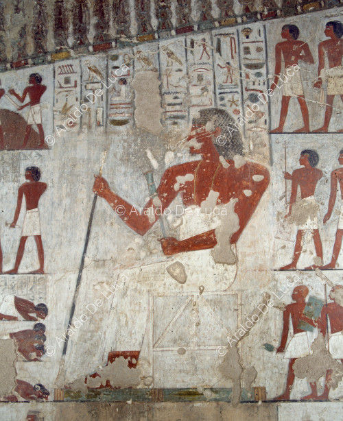 Rekhmire presides over the provisioning of the storerooms of the temple of Amun