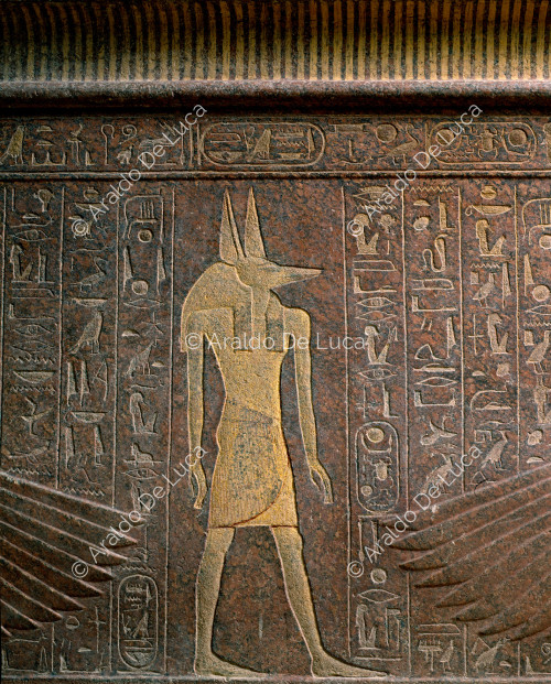 Sarcophage d'Horemheb : Anubis