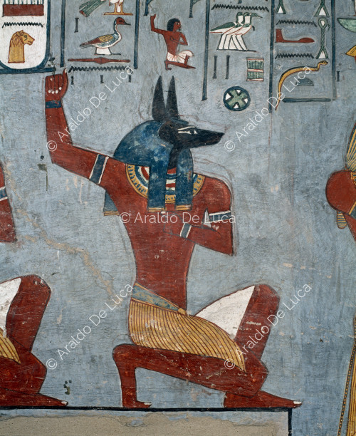Dio con testa di sciacallo, incarnazione di Buto (Basso Egitto)
