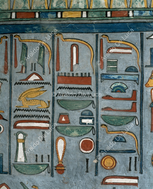 Detail eines hieroglyphischen Textes
