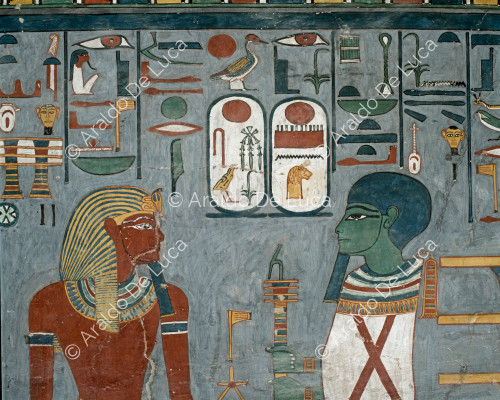 Ramesse I ricevuto da Ptah