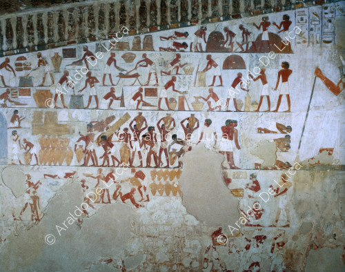 Rekhmire préside à l'approvisionnement des réserves du temple d'Amon