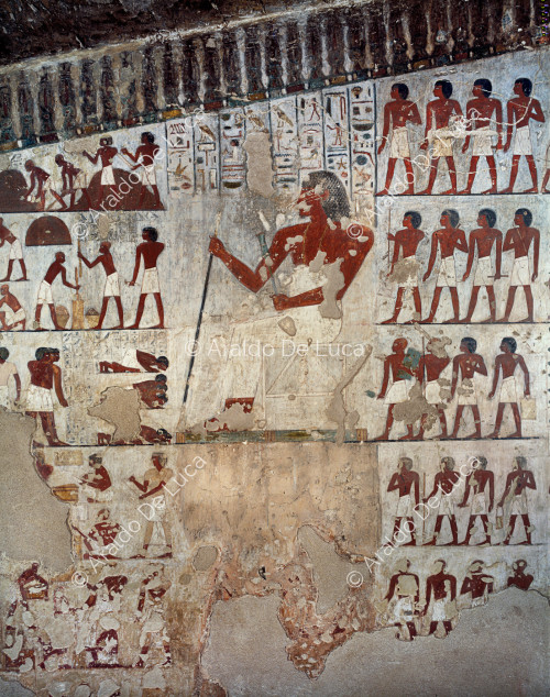 Rekhmire presides over the provisioning of the storerooms of the temple of Amun