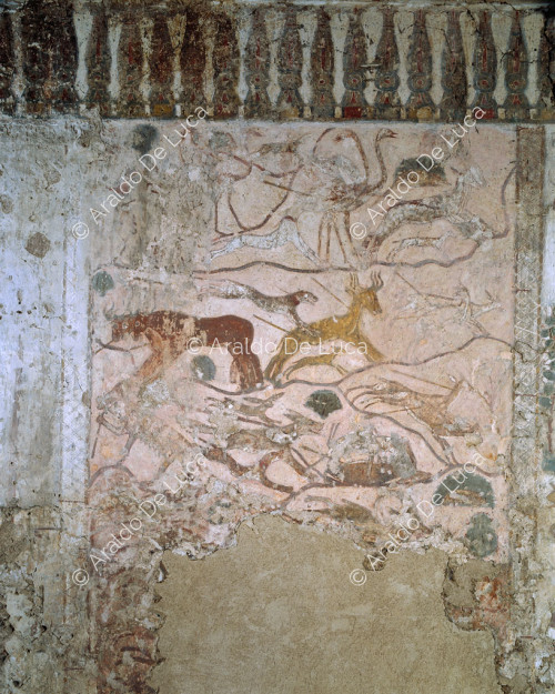 Tomb of Rekhmire. Detail with hunting scene