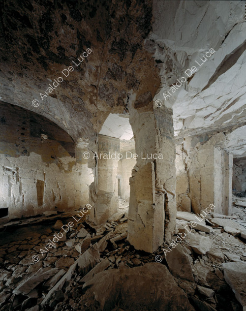 General view of the burial chamber of Ramesses III