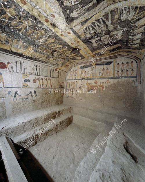 General view of the burial chamber of Ramesses IX