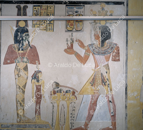 Ramesse IX ofrece el Maat a Ptah
