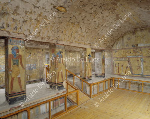 Hall of the Tausert Sarcophagus with scenes from the Book of Gates and the Book of Caves