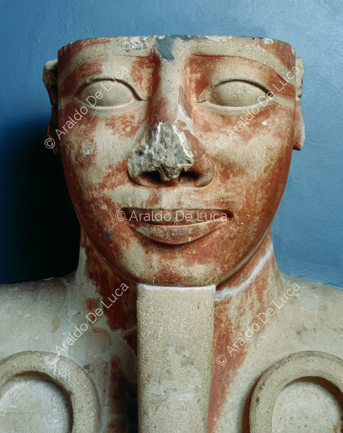 Osirische Säule von Sesostri I (Detail)