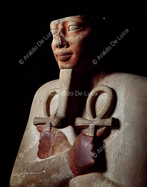 Osirische Säule von Sesostri I, (Detail)