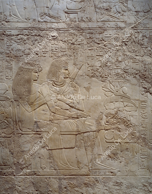 Amenhotep, hermano de Ramose, con su esposa May