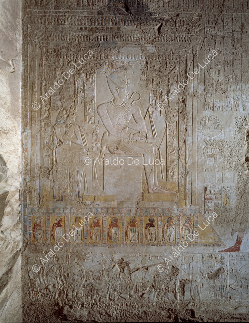 Amenhotep III e Tiy presenziano la cerimonia per la festa Sed