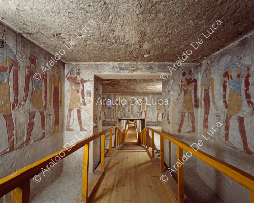 View of Room E with scenes from the Book of the Dead