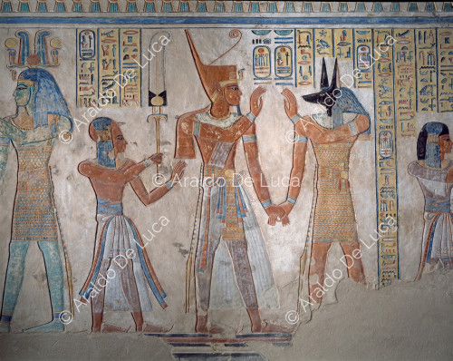 Ramses III. und Amonherkhepshef und Duamutef