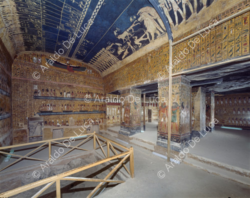 View of the burial chamber of Seti I