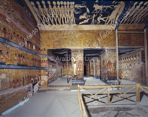 Veduta della camera funeraria di Seti I