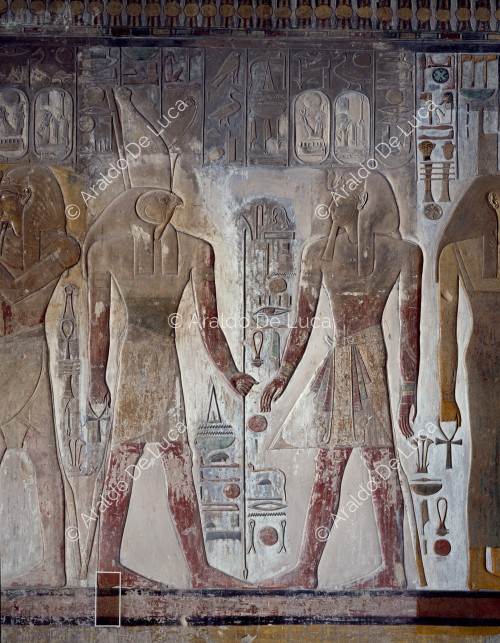 Seti I. und Horus