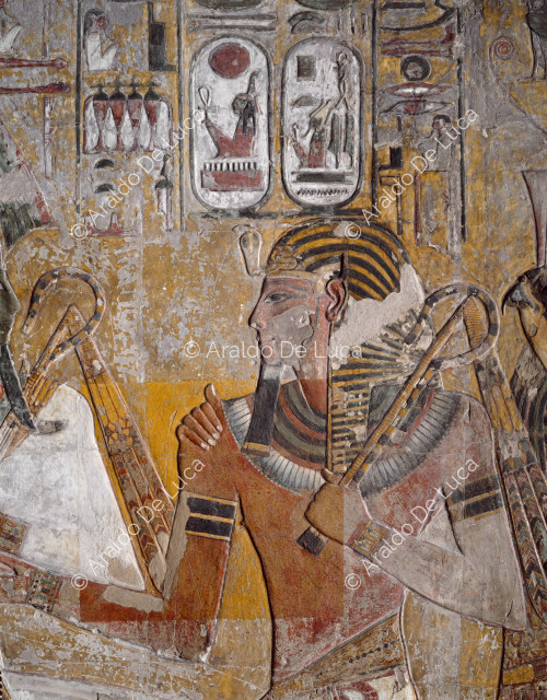 Seti presented to Osiris by Horus