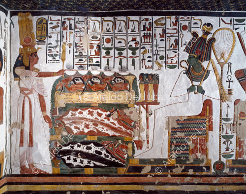 Néfertari devant Osiris