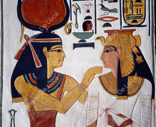 The goddess Hathor protects Queen Nefertari