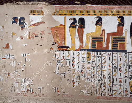 Escena del Libro de los Muertos, capítulo 17: Los cuatro hijos de Horus