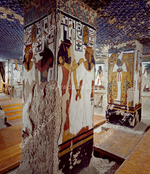 General view of Nefertari's burial chamber
