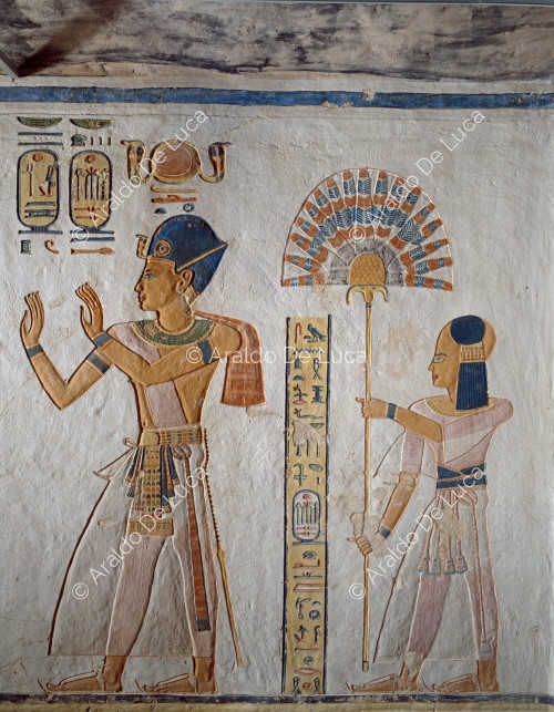 Ramses III. und Khaemuaset.