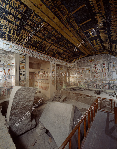 General view of the burial chamber of Ramesses VI