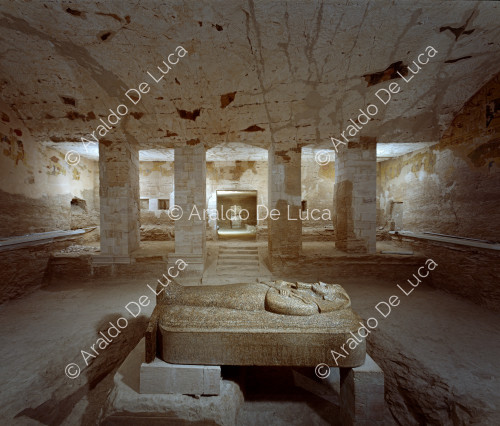 Cámara funeraria de Merenptah con sarcófago