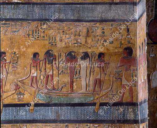 Amduat, third hour: three forms of Horus