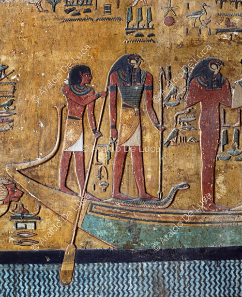 Amduat, dritte Stunde: drei Formen des Horus
