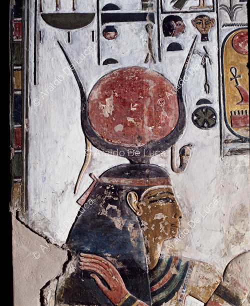 Dettaglio della dea Hathor 