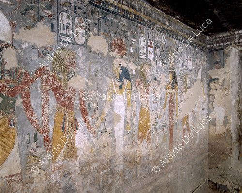 Seti I con varias deidades