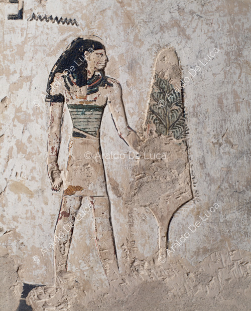 Amduat, fifth hour: deity with sycamore tree