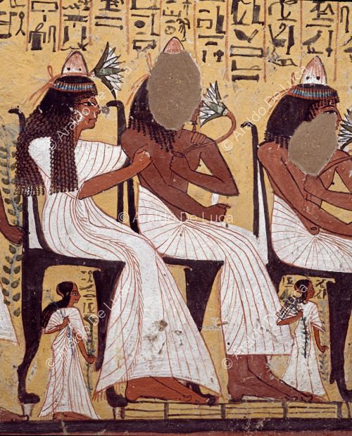 Right wall, detail: Sennedjem and his wife.