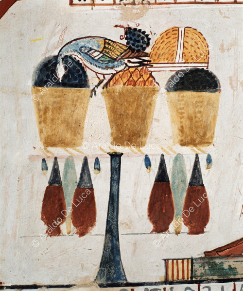 Table with offerings (detail)