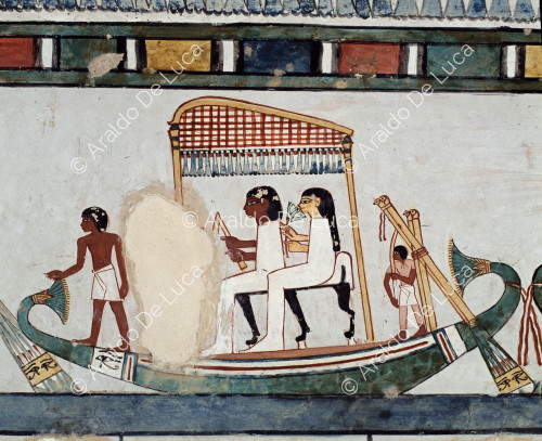 Menna und Henuttawy kehren aus Abido zurück (Detail)