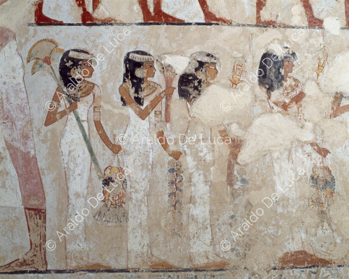 Maidens bearing offerings (detail)