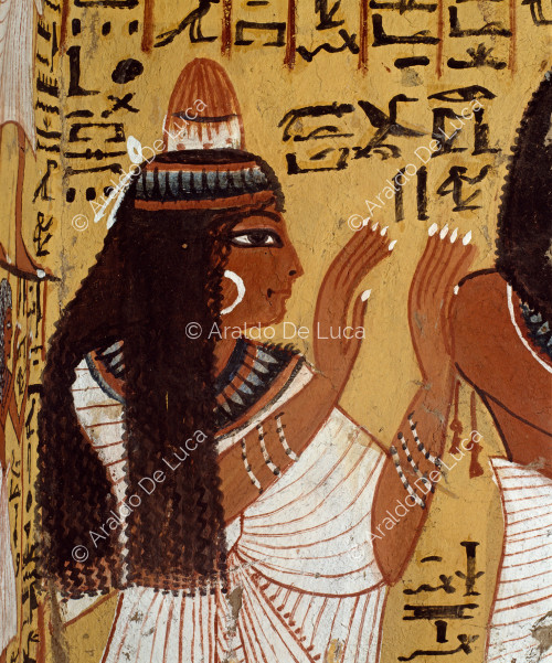 Detail depicting Pashedu's wife, Nedjembehdet.