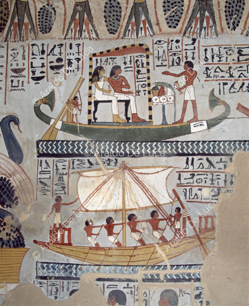 Peregrinación a Abydos (detalle)