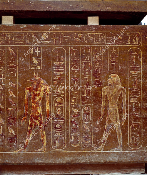 Sarkophag des Thutmosis III.: Anubis und Duamutef