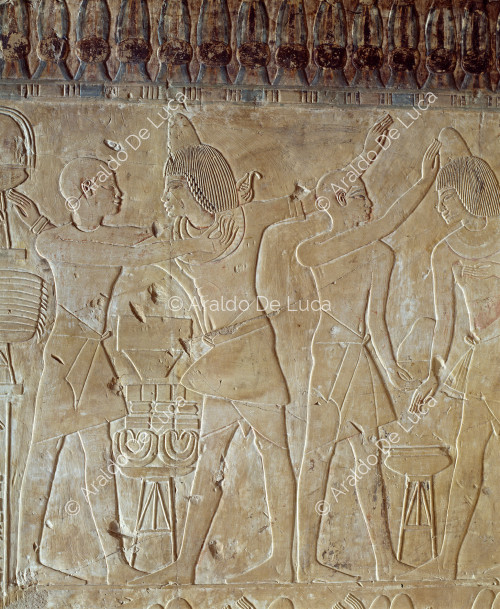 Funcionarios recompensados por Amenhotep III (detalle)