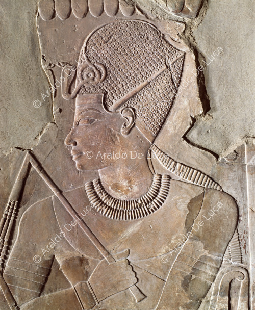 Amenhotep III con la Corona Azul (detalle)