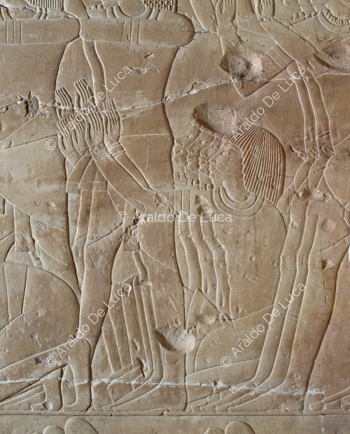 Funcionarios recompensados por Amenhotep III (detalle)