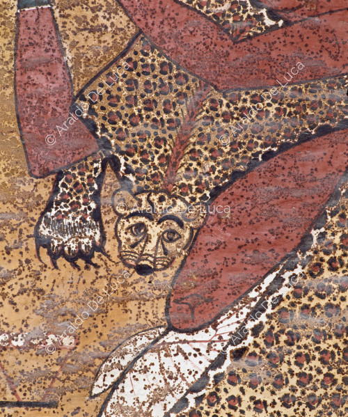 Detail von Ay bei der Durchführung des Rituals der Mundöffnung an Tutanchamun
