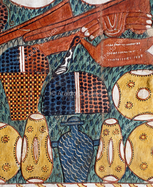Dettaglio delle offerte di Nefertari ad Iside, Neftis e Maat